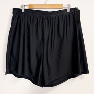 Island Escape Swim Shorts Womens 16W Black Thigh Minimizer Bottom NEW NWT